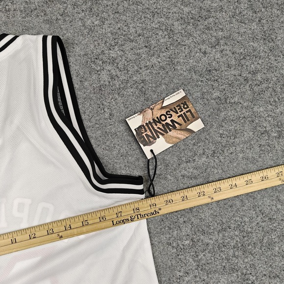 Lil Wayne Young Money Basketball Jersey Mens Medium White Reason Brand RLW-17 - Picture 8 of 9